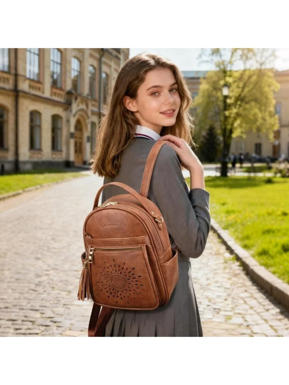 Cute Mini Backpack Purse for Women - Lightweight PU Leather, Waterproof Casual